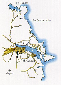 Map of Menorca